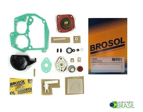 Kit de Reparos Original Brosol Carburador Brosol 3E Opala Caravan Álcool