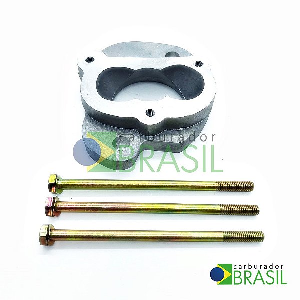 Kit de Flange com Parafusos para Adaptação de Injeção Eletrônica para Carburador Brosol 2E ou 3E