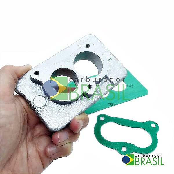 Base Flange de Adaptação de Quatro para Três Furos Carburador Brosol 2E 3E