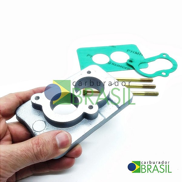 Kit de Base Flange de Adaptação de Quatro para Três Furos Carburador Brosol 2E 3E