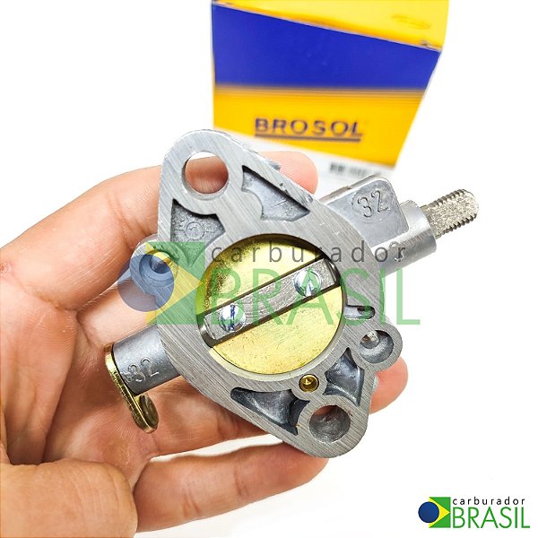 Base Completa Lado Direito do Carburador Brosol Solex H 32 PDSI Fusca Brasília Kombi