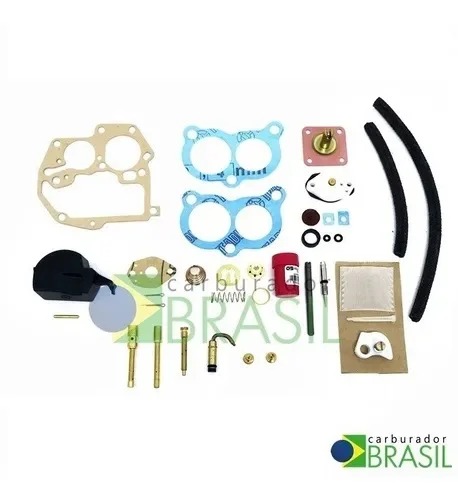 Kit de Reparos para Carburador Brosol 3E GM Opala Caravan Blazer Veraneio Utilitários Motor 6 Cilindros Álcool