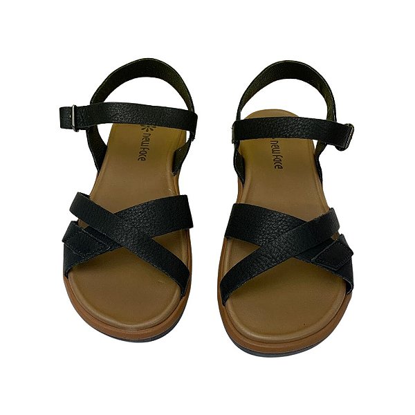 Sandália Flat em Couro - New Face (26103)