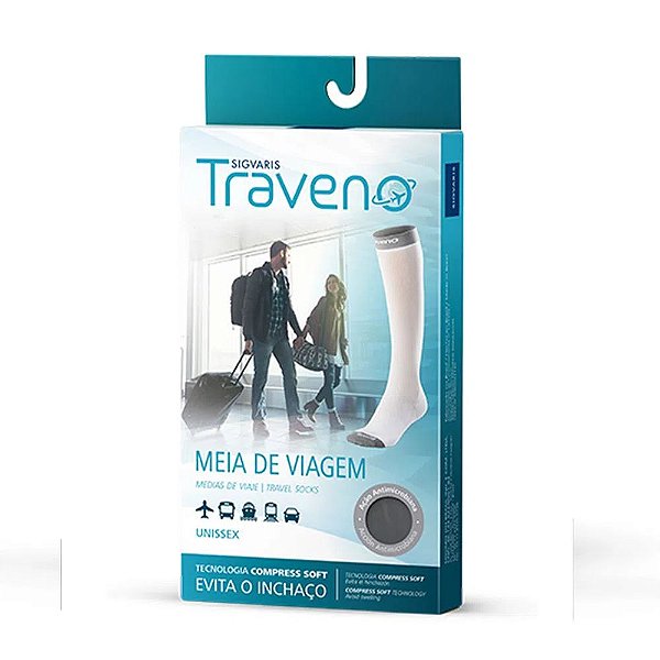 Meia Elástica de Viagem 3/4 15-23 mmHg Unissex - Sigvaris - 170UADMF99