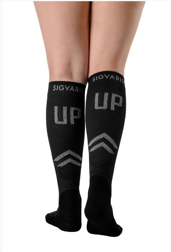 Meia Esportiva Sigvaris UP25, 20-30 mmHg Cor: Preto
