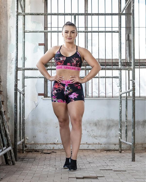 Top Box Estampado Caveira Pink