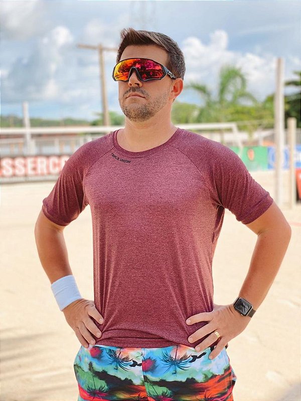 Camisa Masculina Slim Vermelho Triple Under Mini