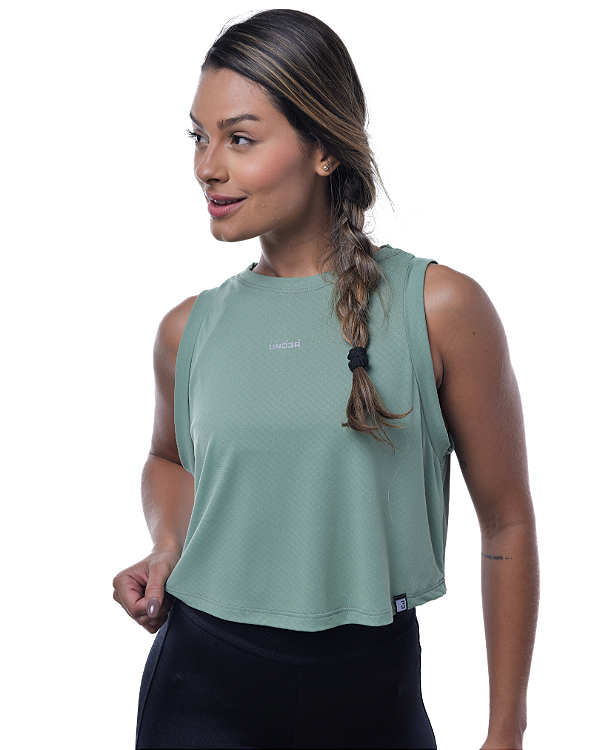 Cropped Basic Verde Oliva Midi Central