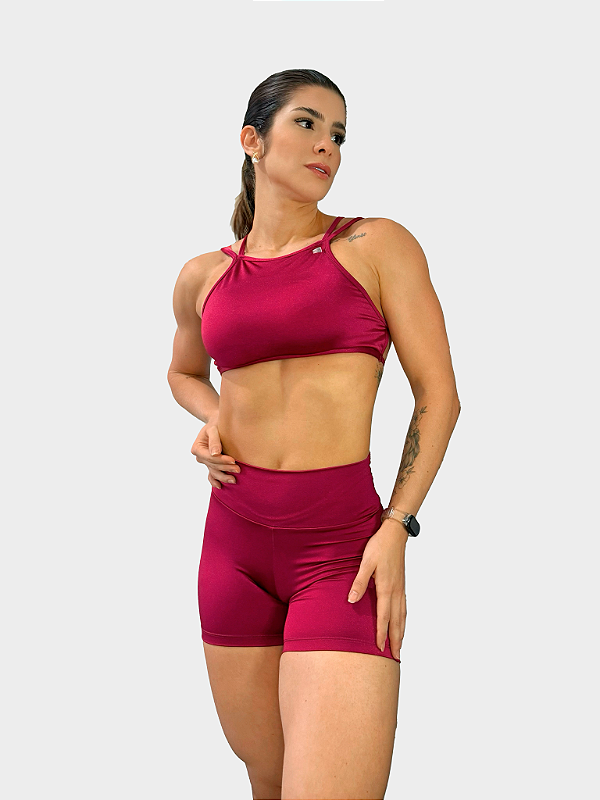 Top Frente Única 3U Mini Cereja Shine