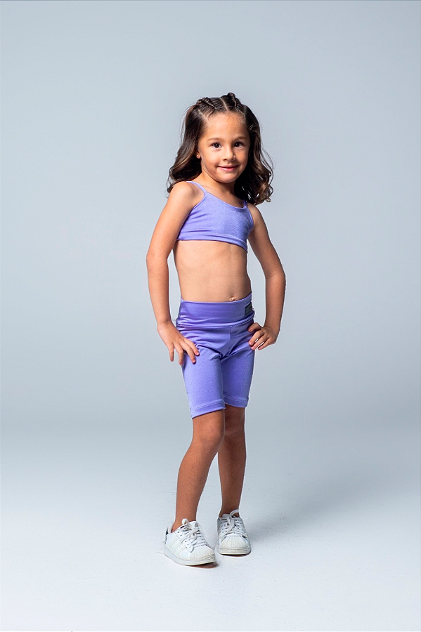 Top Lotus Infantil Shine Lilás