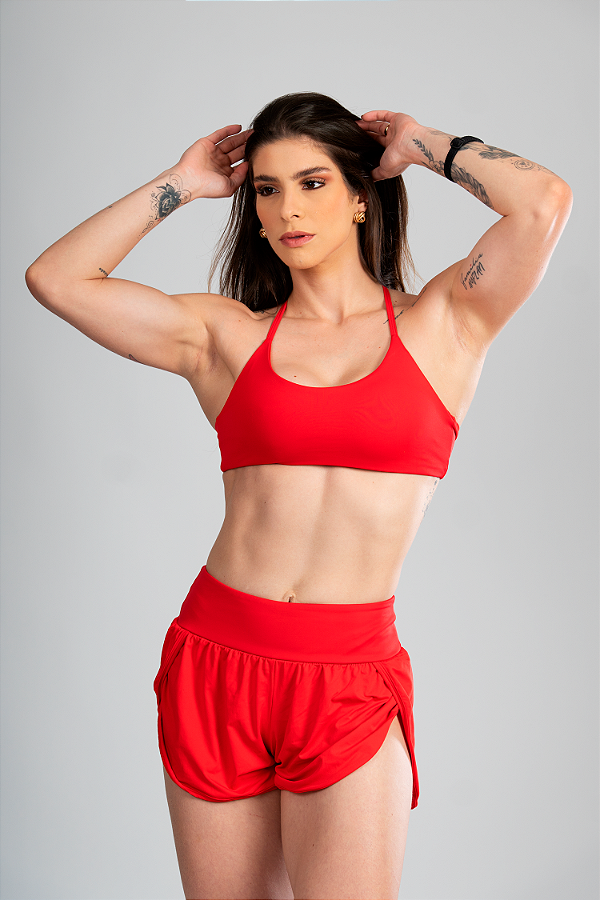 Shorts Duplo Vermelho