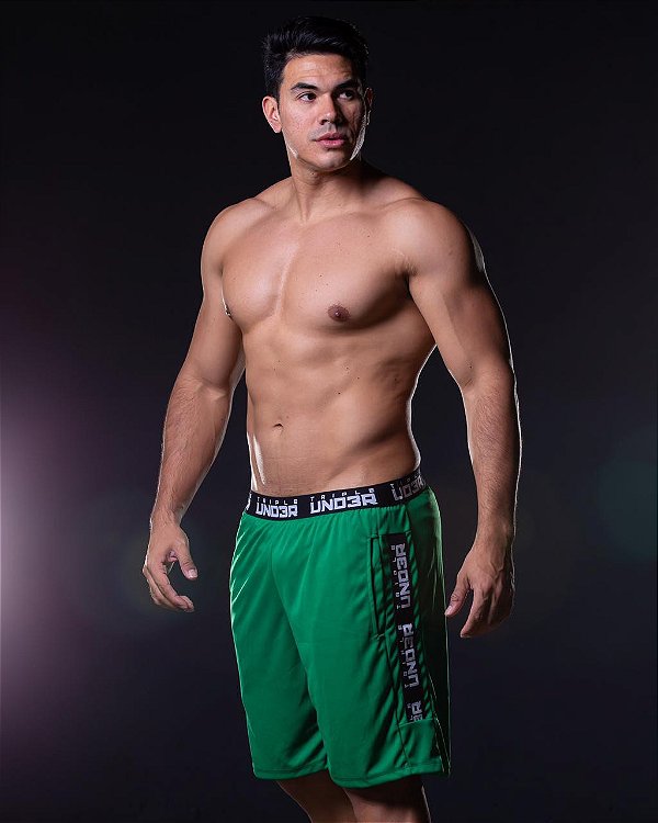 Bermuda Box Duas Cores Verde Bandeira e Preto