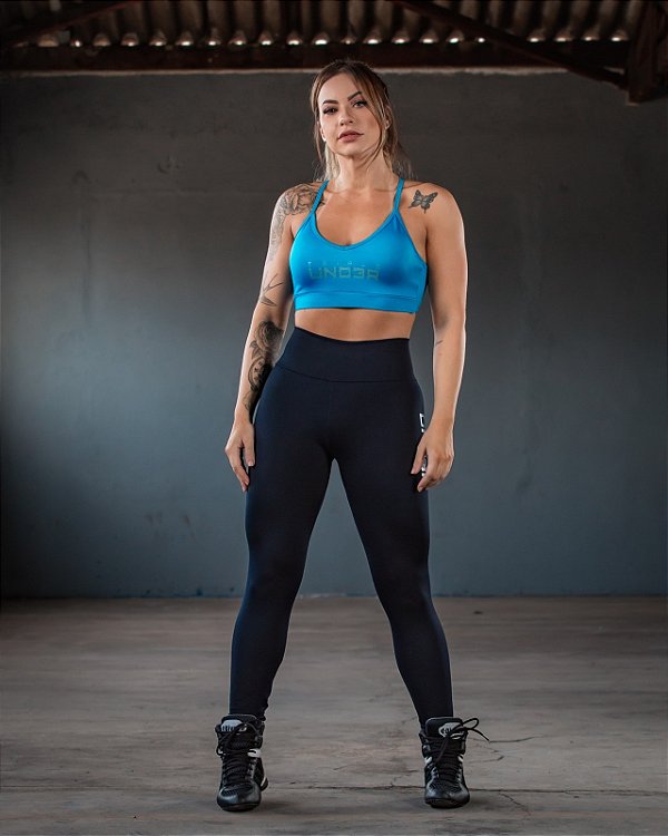 Top Nadador Azul Turquesa