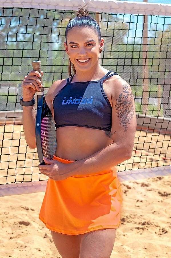 Saia Beach Tennis Laranja Neon