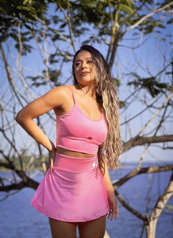 Saia Shine Rosa Chiclete