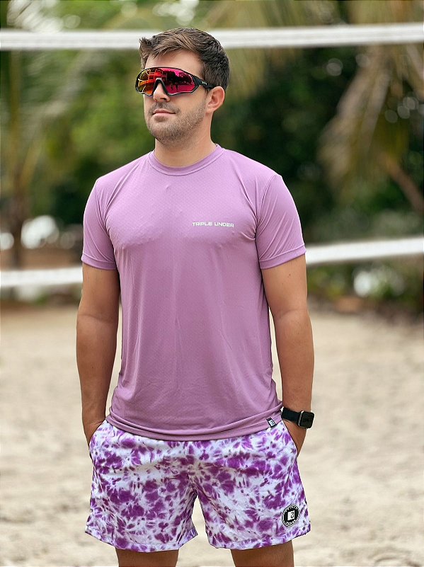 Shorts Masculino Wave Tie Dye Lilás
