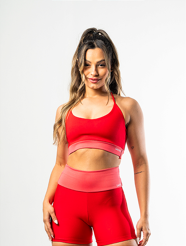 Top Duo Salmão e Vermelho