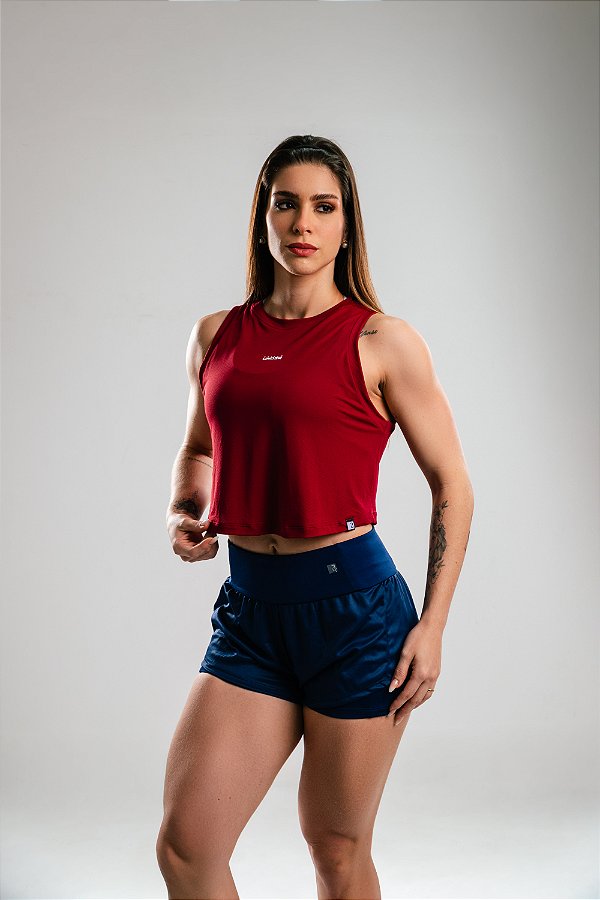 Cropped Basic Carmim