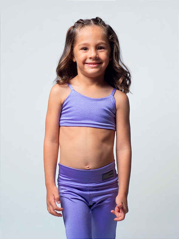 Top Lotus Infantil Shine Lilás
