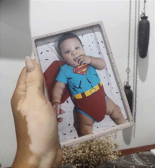 Porta retrato de parede com foto impressa