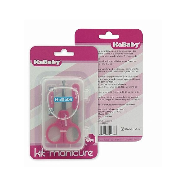 Kit Manicure Com Estojo - Rosa