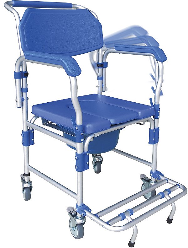 Cadeira de Banho D60 Aluminio até 150 KG - Dellamed