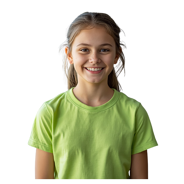 camiseta verde limao lisa infantil unissex 100% algodão toque macio confortável tamanhos 2 a 16