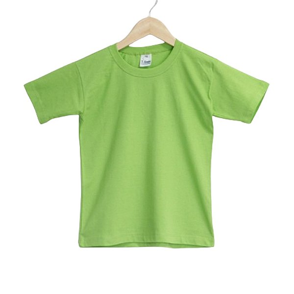 camiseta verde limao lisa infantil unissex 100% algodão toque macio confortável tamanhos 2 a 16