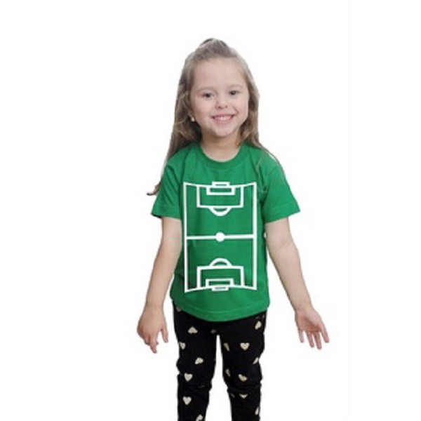 camiseta futebol campo infantil unissex algodão