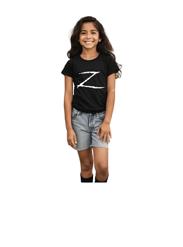 camiseta infantil estampada unissex super z 100% algodão em vários tamanhos