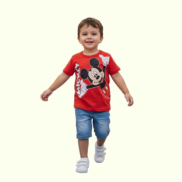 camiseta mickey infantil masculina 100% algodão maciez conforto para brincar tamanho 3 anos
