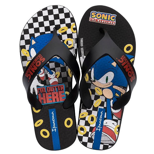 chinelo sonic ipanema masculino infantil preto