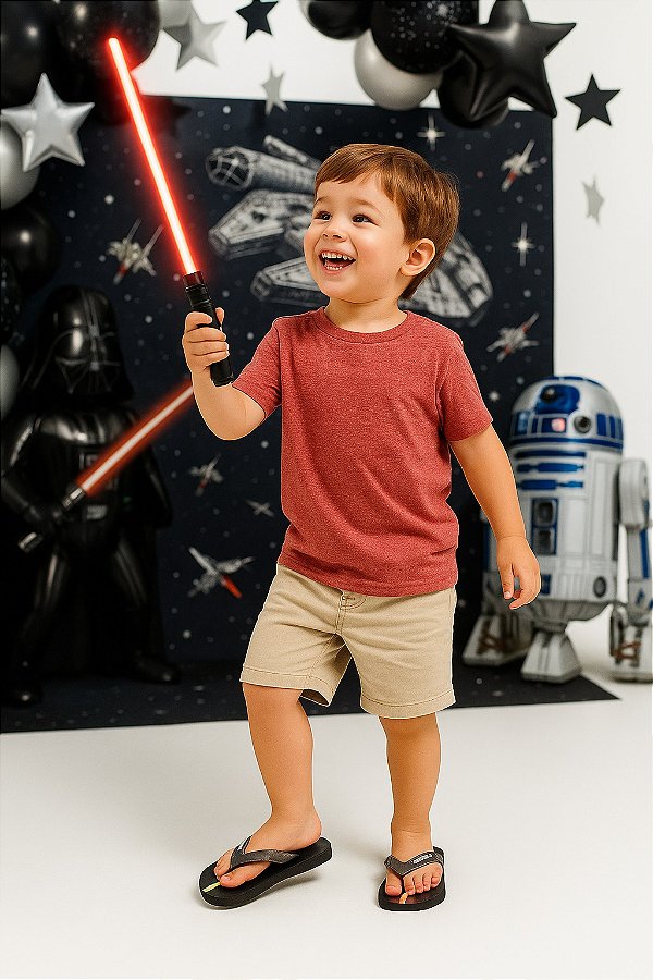 chinelo havaianas star wars infantil sabres de luz cinza solado borracha vários tamanhos 23 a 26