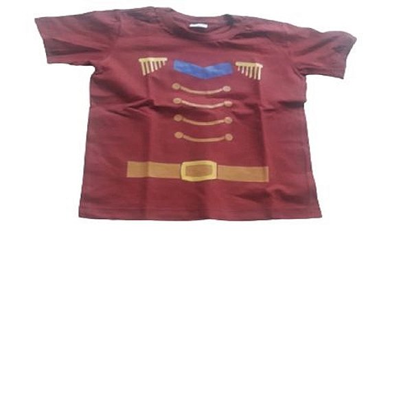 camiseta infantil temática soldadinho de chumbo vermelha unissex algodão 4 a 8 anos