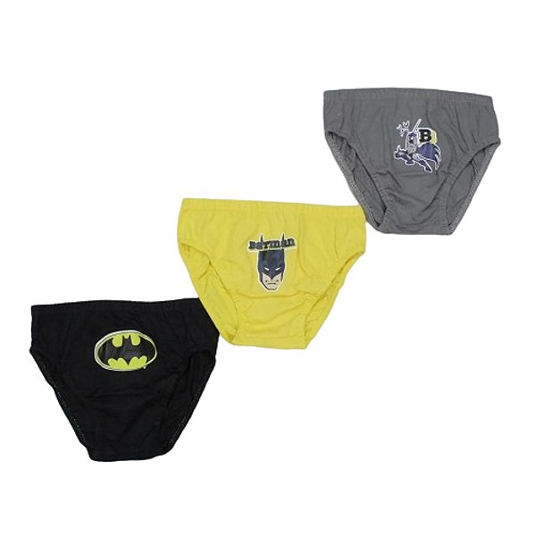 kit cueca batman infantil menino dc comics cores sortidas 4 anos