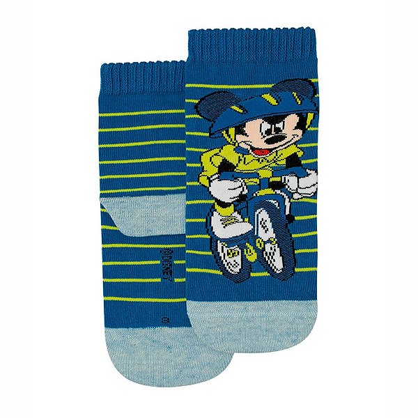 meia mickey infantil bebê personagem lupo algodão poliamida em vários tamanhos e cores