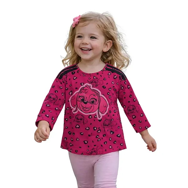 blusa infantil manga longa feminina skye patrulha canina malha algodão várias cores tamanhos 2 e 3 anos