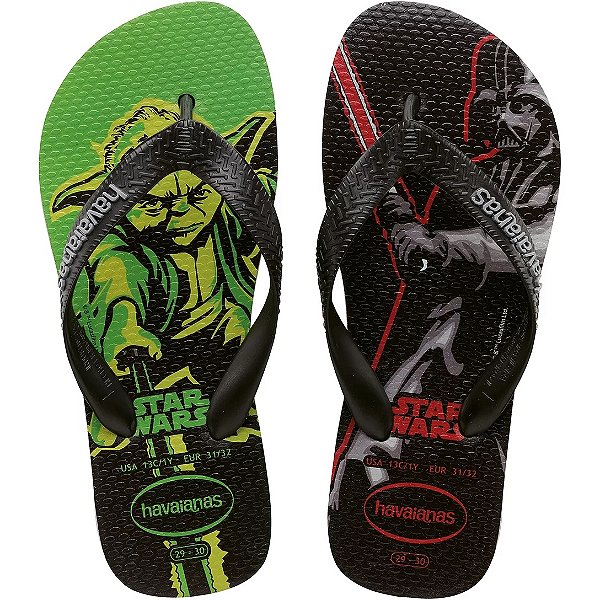 Chinelo Infantil Havaianas Star Wars Moda Conforto e Estilo Geek cinza preta tamanho 23/24