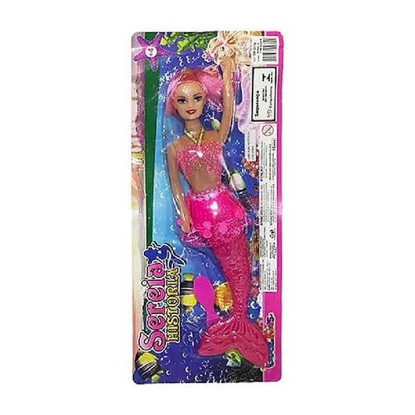 boneca com roupa de sereia articulada em várias cores
