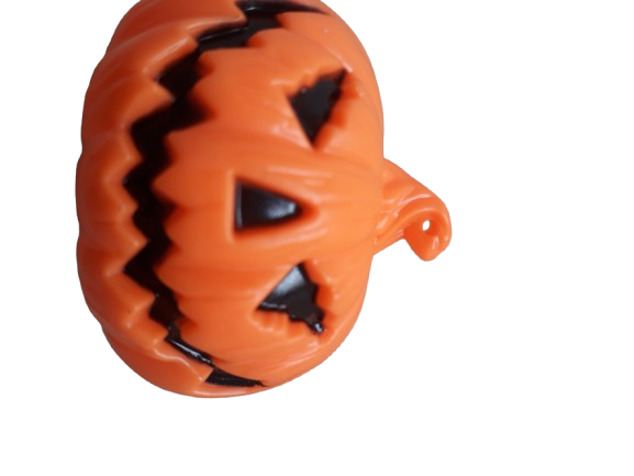 abobora halloween com luz led decorativa plástico resistente na cor laranja pequena