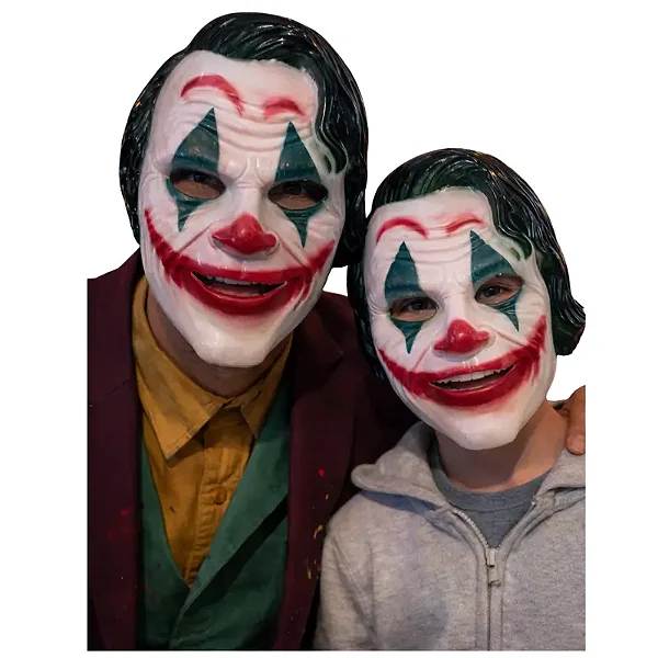 máscara do coringa fantasia plástico tamanho único adaptável adulto infantil para carnaval festa temática