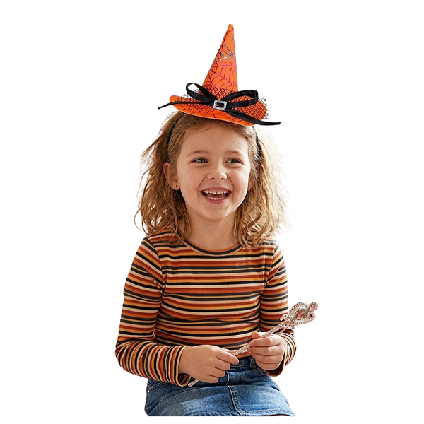 tiara de bruxinha infantil chapeu halloween estampas teia aranha caveira várias cores tamanho 11 cm x 29 cm