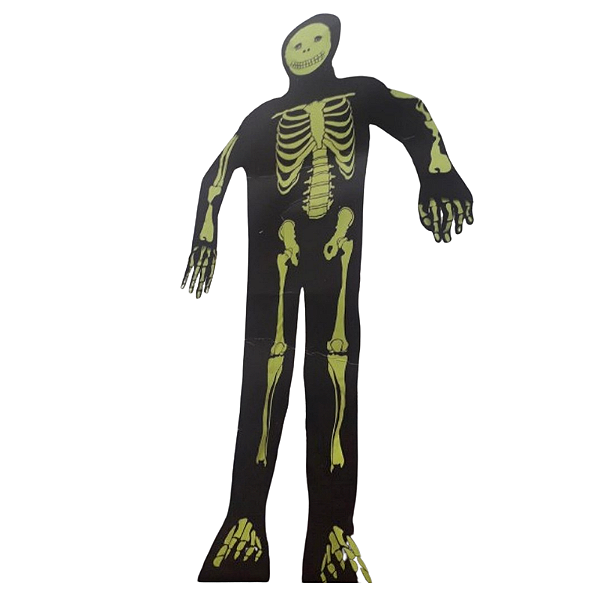 fantasia halloween infantil menino macacão esqueleto neon com mascara luvas tamanhos G e GG