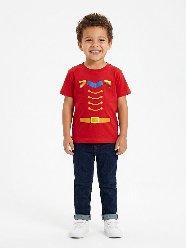 camiseta temática infantil soldadinho de chumbo 100% algodão várias cores tamanhos 0 a 8 anos