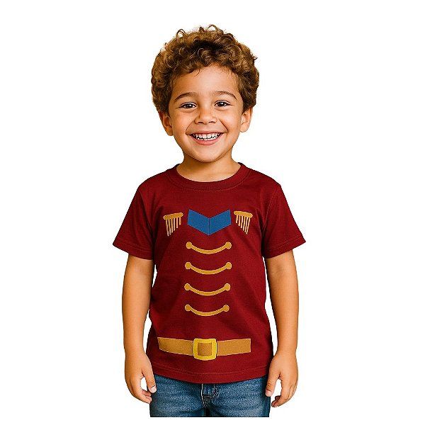camiseta temática infantil soldadinho de chumbo 100% algodão várias cores tamanhos 0 a 8 anos
