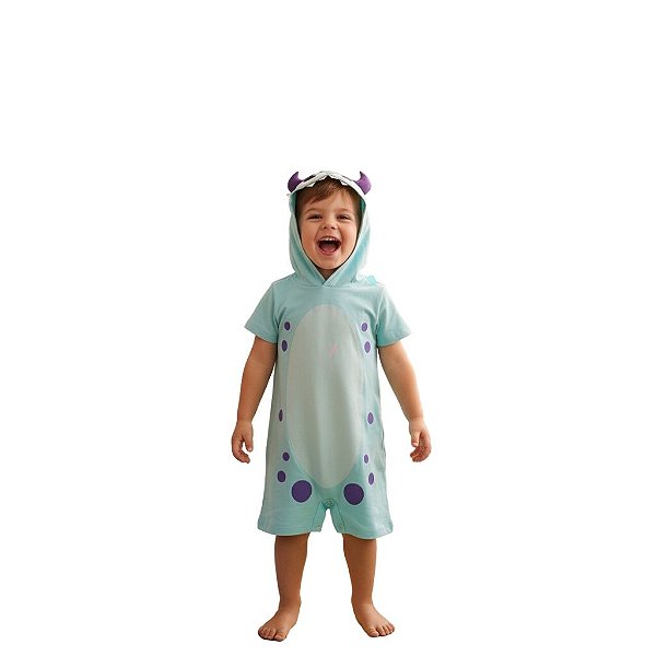 fantasia de monstro masculina infantil menino macacão 100% algodão tamanhos 1 a 4 anos