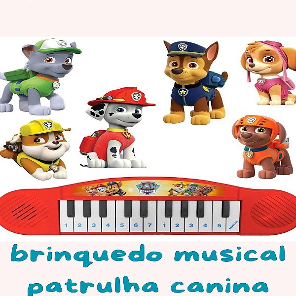 Piano patrulha canina brinquedo musical infantil eletrônico educativo e divertido