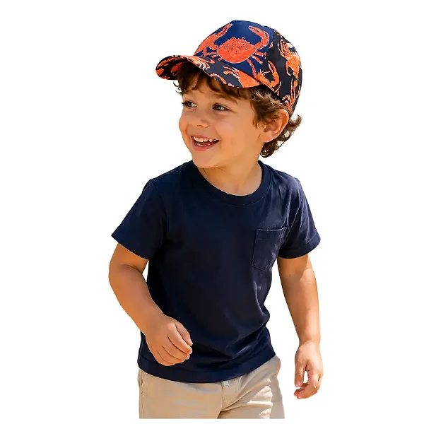 bone bebe menino divertida estampa siris poliéster proteção uv tamanhos P ,M, G