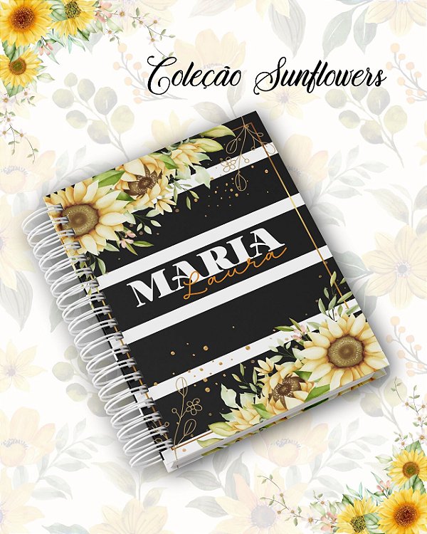 Agenda Coleção Sunflower.