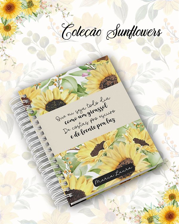 Agenda Coleção Sunflower.